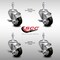 Service Caster 3.5 Inch SS Black Polyurethane Swivel 10mm Threaded Stem Caster Set Brake SCC-SSTS20S3514-PPUB-BLK-TLB-M1015-4 - alternate 2
